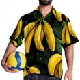 thumbnail image 4 of Banana Men's Short Sleeve Spread Collar Beach Shirts Casual Printed Button Down Unisex Summer Tops, 4 of 6