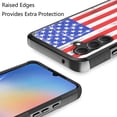 thumbnail image 4 of Designed for Samsung Galaxy A35 5G Fashion Graphic Design Pattern Hard PC TPU 2in1 Tough Strong Hybrid Shockproof Armor Frame Phone Case Cover [USA Flag], 4 of 9