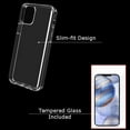 thumbnail image 3 of Slim Fit Protective Phone Case for Apple iPhone 12 / iPhone 12 Pro, with Tempered Glass Screen Protector, by OneToughShield ® - Arrow, 3 of 3