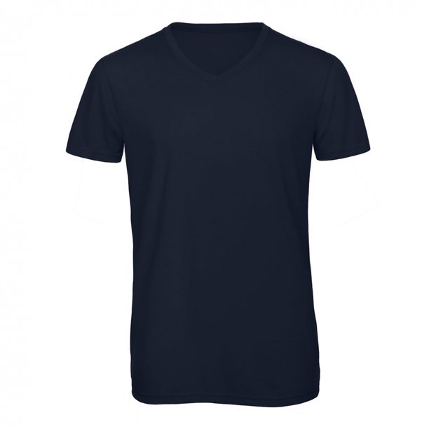 B&C - Camiseta triblend cuello pico Modelo Favourite hombre caballero (Azul marino)