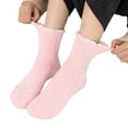 thumbnail image 2 of Helii Socks for Women Men Casual Solid Color Thicken Plush Warm Socks Moisture Wicking Soft Comfort Non Slip for Sleeping Workout Daily Wear Pink, 2 of 5