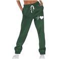 thumbnail image 1 of Funicet Pantalon Long Femme Imprimé Hiver Décontracté Taille Élastique avec Sangle de Protection pour Pieds, 1 of 4