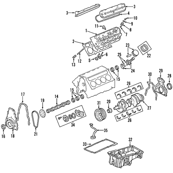 Genuine OE GM Head Gasket 12575329
