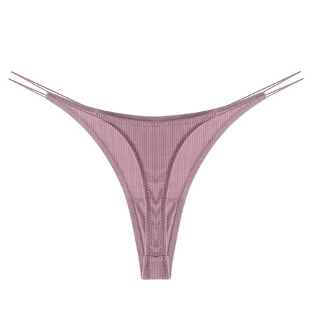 

Kddylitq Women s Seamless G String Thong Underwear Soft Low Rise No Show Briefs Pink L