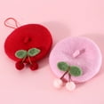 thumbnail image 4 of Couvre-chef pour Animaux de Compagnie Mode Confortable Nœud Papillon Chapeau Cerise Couvre-Chef pour Chat pour Usage Quotidien, 4 of 10