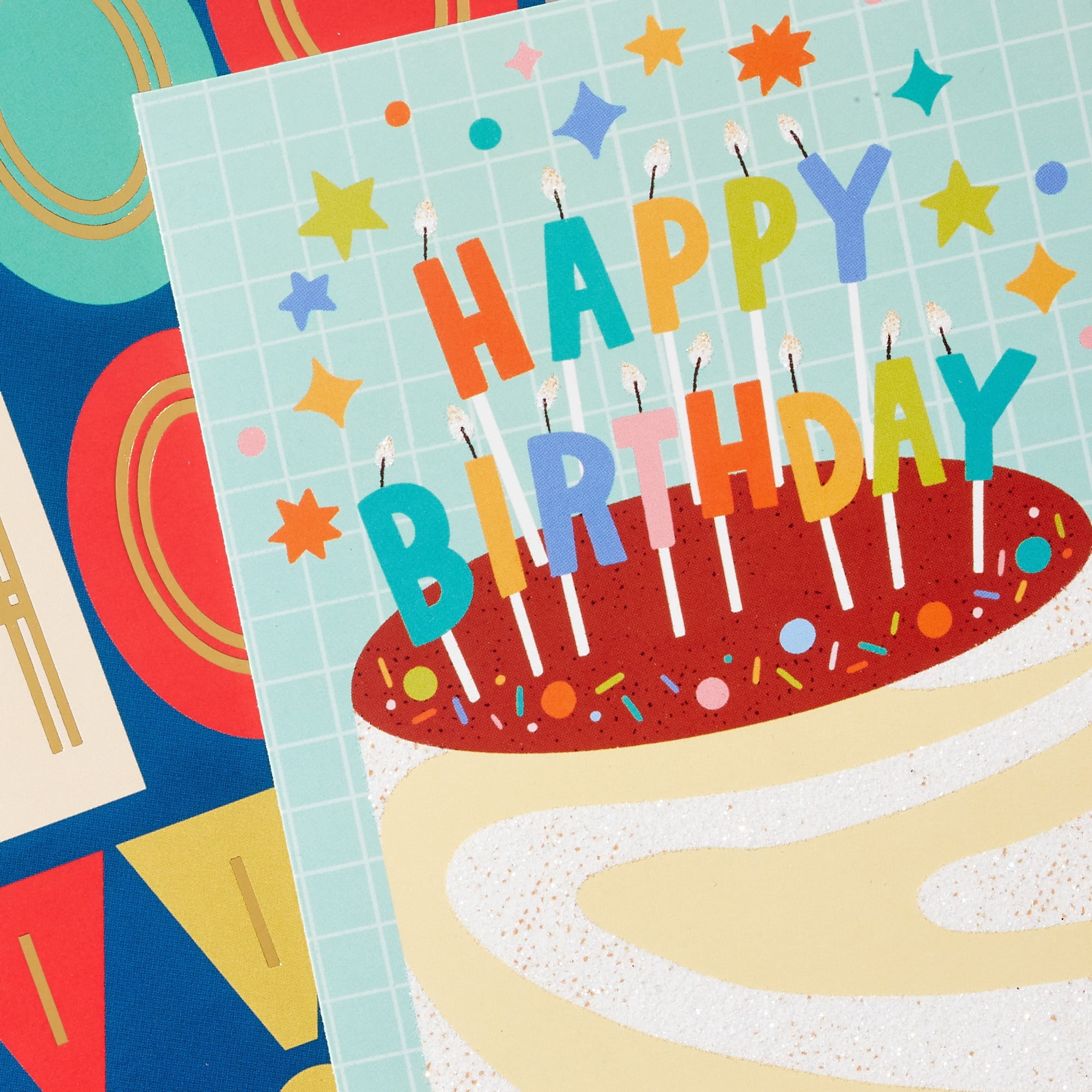 Hallmark Assorted All-Occasion Cards (Geometric Striped)—Birthday, Holiday, Wedding, Sympathy, Thinking of You, Thank You, Blank, Pack of 100 With Organizer Box
