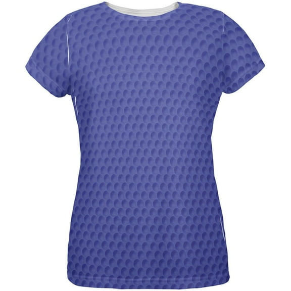 Golf Ball Costume Blue All Over Womens T-Shirt - X-Large