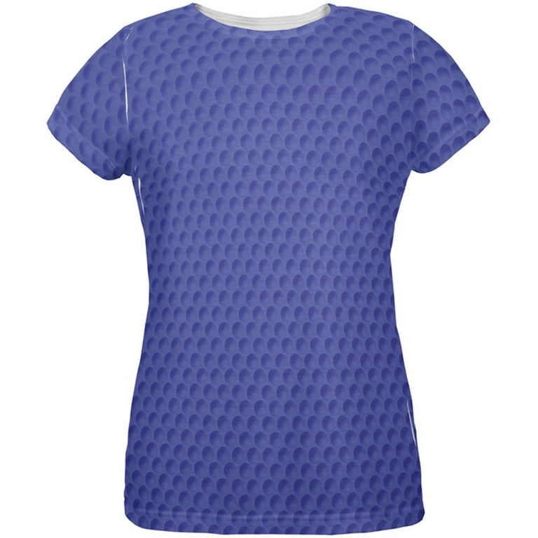 Golf Ball Costume Blue All Over Womens T-Shirt Medium