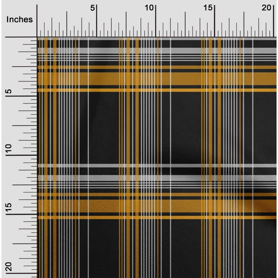 oneOone Silk Tabby Black Fabric Madras Check Sewing Craft Projects Fabric Prints By Yard 42 Inch Wide