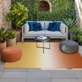 thumbnail image 2 of Burnt Orange Yellow Ombre Outdoor Rug for Patio/Deck/Porch, Non-Slip Large Area Rug 3 x 5 Ft, Contemporary Art Abstract Aesthetics Indoor Outdoor Rugs Washable Area Rugs, Camping Rug Carpet Runner, 2 of 8