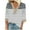 Gray, variant on YUGYXL 3/4 Sleeve Tops for Women V Neck Loose Fit Boho Shirts Lace Printed Casual Spring Summer Fashion Gray M