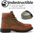 thumbnail image 4 of SUYSTEX Steel Toe Boots for Men Women,Waterproof Heat Resistant Indestructible Work Safety Boot Outdoor Protection Construction Shoes, 4 of 6