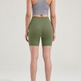 thumbnail image 3 of Sevpuikl Women's High Waist Tummy Control Yoga Biker Athletic Short Pants for Gym Workout Running Fitness Squat Solid Color(Green-1,S), 3 of 6