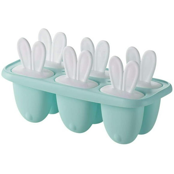 Moules à Mini Sucettes Glacées, 6 Moules à Popsicles Miniatures Bricolage en Silicone pour Sucettes, Plateau pour Nourriture pour Bébé et Crème Glacée