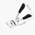 thumbnail image 2 of Rizador de pestañas de mango plano para mujeres Unique Bargains 1 Pc para viajes de negocios, ligero, acero al carbono, PS, negro, 2 of 3