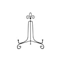 thumbnail image 1 of Large 10" Iron Plaque Stand Picture Frame with Easel Stand Display Stand Black - Black, 1 of 5