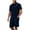 Navy, variant on hotojiny Men's 2 Pieces Outfits Shirt and Shorts Set Breathable Solid Color Collared Golf Top Lightweight Matching Sweatsuit(White,X-Large)