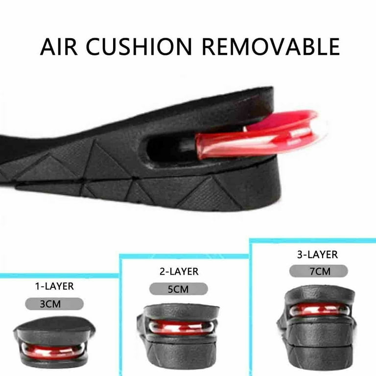 Height Increase Insole Men s Adjustable 3 Level Shoe Lifts 2.75 Inch Taller Cushioned Elevation Inserts Walmart