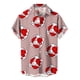 thumbnail image 5 of Camisa casual de moda para hombre con estampado 3D de patrón de amor y solapa estilo hawaiano, manga corta, ropa de playa transpirable, 5 of 5