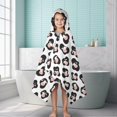 thumbnail image 6 of Cow and Spot White Pattern Hooded Bath Towel Wrap for Teens Ages 3 To 12, Soft Lightweight Quick Dry Microfiber Bath Beach Pool, 50"x30", 6 of 6