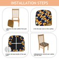 thumbnail image 4 of Happy Halloween Pumpkin Seat Covers for Dining Room Chairs Set Of 4,Stretch Printed Washable Chair Seat Cover with Elastic Ties and Button,Removable Waterproof Couch Cushion Covers, 4 of 6