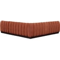 thumbnail image 3 of Meridian Furniture Quinn 98.5" 5-Piece Fabric Modular Sectional in Orange, 3 of 9