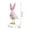 B, variant on Sruoe Black Handcrafted Straw Easter Bunny Couple, Rustic Woven Rabbit Pair with Egg & Flower, Easter Decorations for Home Tabletop Ornament Spring Farmhouse Gift