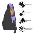 thumbnail image 4 of Lsque Colorful Purple Cosmos Flower Pattern Cross Chest Bag Diagonally – Premium Durable Front Chest Sling with Adjustable Padded Strap, High-Capacity Storage, 4 of 8