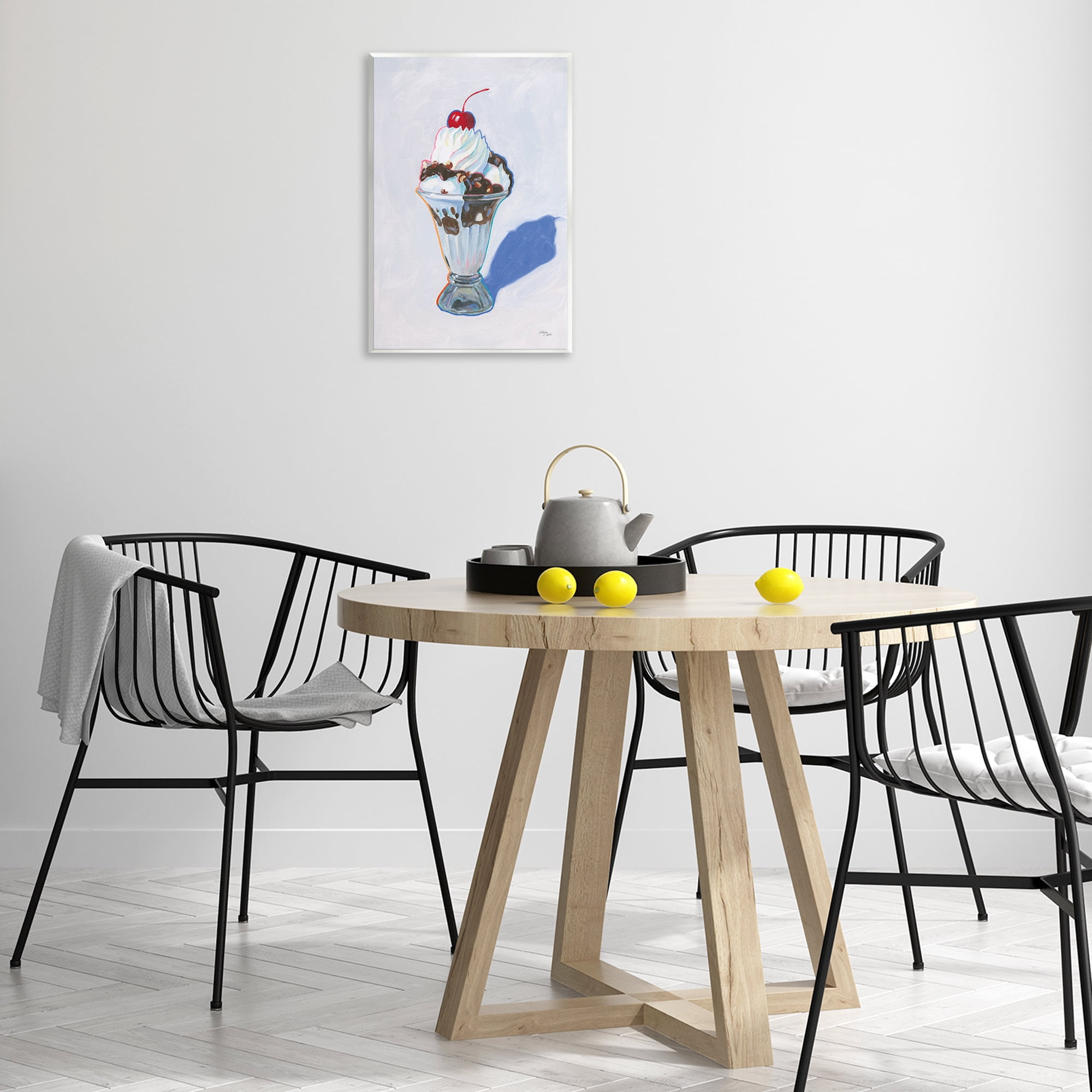 Stupell Industries Ice Cream Sundae Food & Beverage Painting Unframed Art Print Wall Art, 13 x 19