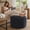 Deep Gray, variant on Foot Stools Ottoman,Round Stuffed Pouf Ottoman, Corduroy Poufs with Foam Chunk Filling, Furry and Fluffy Storage Ottomans, 26X18 Floor Poufs Foot Rest for Living Room,Cream