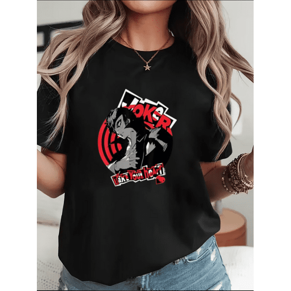 Persona 5 Joker Take Your Heart ATLUS Video Game Graphic Unisex T-Shirt, , up to Size 5XL