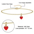 thumbnail image 3 of Stainless Steel Heart Chain Bracelets And Anklets, 3 of 5