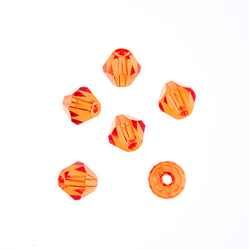 Transparent Orange, variant on 64pcs Crystal Lane DIY Bicone 7in 6mm Transparent Red 2 glass bead Strands for Jewelry Making, DIY Crafts & Decorations