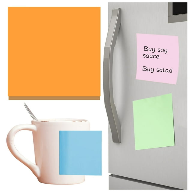 Cqxid Sticky Note Under $5 3*3 Feet Tearable And Super Sticky Notes, Bright Colors 100 Sheets