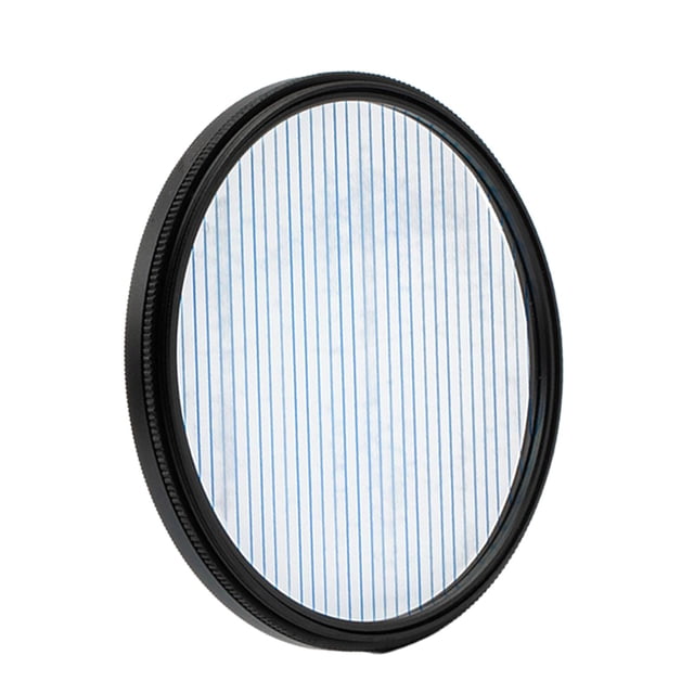Filtro de efecto especial de raya, vidrio óptico anamórfico con anillo giratorio Raya azul de 82 mm