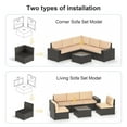 thumbnail image 5 of Phonjoro 12 Pieces Outdoor Patio Furniture Set Rattan Patio Sectional Sofa Conversation Set and Coffee Table for Garden, Backyard, 5 of 7