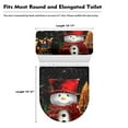 thumbnail image 5 of Renewold 2 Pieces Happy Christmas Toilet Seat Covers Sets Snowman Toilet Lid Cover & Tank Covers Stretchable Round for Bathroom Elongated Lid Cover, 5 of 6