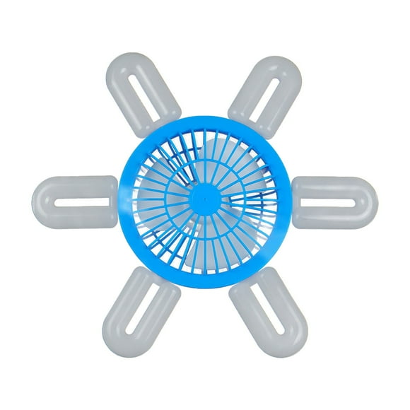 16.5 Inch Ceiling Fan With Light And Remote Control Low Profile Flush Mount Ceiling Fan Without Borderless Led Light Fan For Bedroom Livingroom-Blue