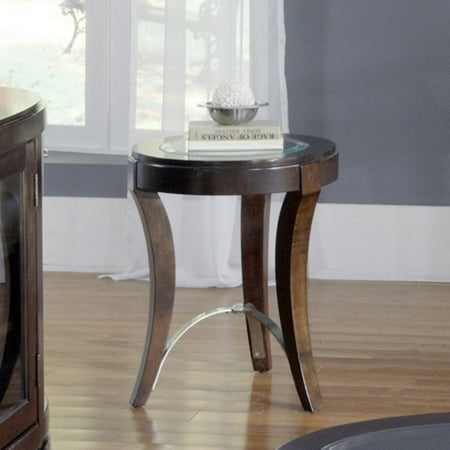 Avalon Table Chocolate - Avalon Round Chair Side Table - Dark Truffle