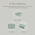 thumbnail image 4 of over&back Set of 4 Woven Frayed Chambray Placemats - Colorful Dining Table Mat - Hand-Finished Frayed Edges - 100% Cotton - Machine Washable - Kitchen and Home Decor - Green - 14" L X 20" W, 4 of 11