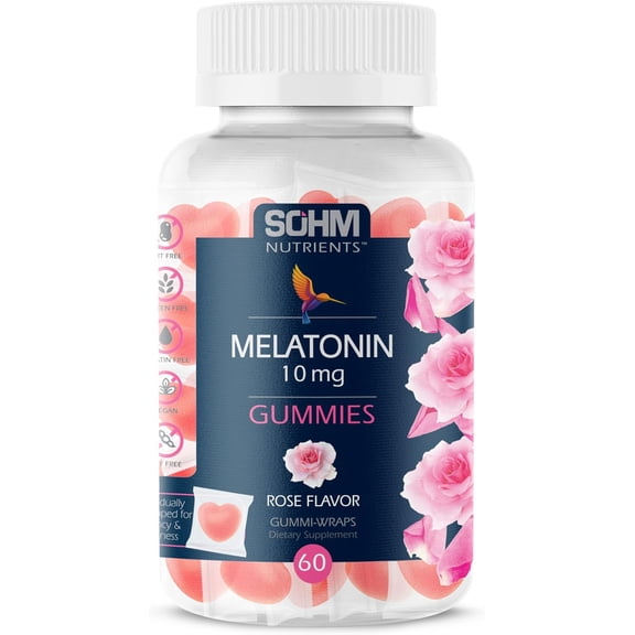 SOHM ADDS LIFE TO LIVES Melatonin Gummies, 60 Count, Supports Healthy Sleeps, Nighttime Solution to Enhance Sleep Quality Melatonin Gummies for Adults Vegetarian