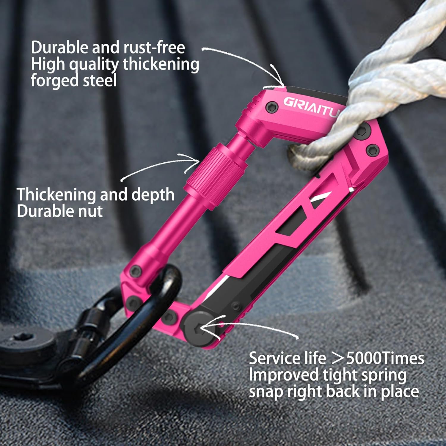 LABAKUI-Multitool Carabiner with Pocket Knives EDC Carabiners Folding Knife