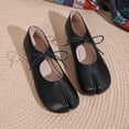 thumbnail image 6 of HXWCHs Women's Split toe Ballet Soft Sole On Walking Shoes for Daily Casual Wear Comfortable Round toe Design 8.5 Black, 6 of 8
