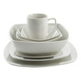 thumbnail image 3 of Gibson Home Zen Buffet Porcelain Square Dinnerware Set, Serves 6, White, 3 of 6