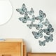 thumbnail image 1 of 12 pegatinas de pared de mariposa hueca con textura de metal 3D. Wmkox8yii fhajkh506, 1 of 6