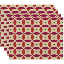 Simply Daisy 18" x 14" Beach Ball Geometric Print Placemats, Set of 4