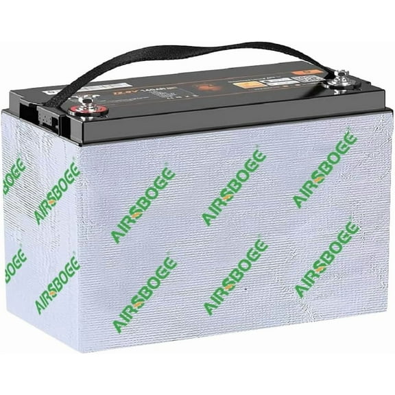 AIRSBOGE 40x7 Inches Universal Car Battery Blanket & Insulation Wrap - Premium Battery Insulation Blanket Kit for Protecting Batteries from Extreme Temperatures, Fits Most Vehicles