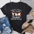thumbnail image 2 of Gibobby Playera de Verano para Mujer Mujeres Casual Impresión Mangas Cuello Redondo Camiseta Suelta Blusa Tops(Negro,M), 2 of 4