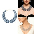 thumbnail image 2 of Luxurious Crystal Studded Collar Chain Lightweight Alloy Construction Secure Fastening Formal Event, 2 of 8