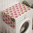 thumbnail image 1 of Geometric Washing Machine Organizer, Colorful Modernistic Mosaic Design with Tiny Triangles Pattern, Anti-slip Fabric Top Cover for Washer and Dryer, Pink and Multicolor, by Ambesonne, 1 of 1